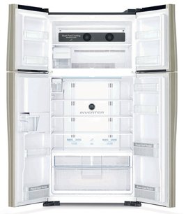 Холодильник Хитачи R-W722FPU1X GGL бежево-золотистое стекло фото 2 Холодильник Hitachi R-W722FPU1X GGL бежево-золотистое стекло фото 2