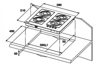 Газовая варочная панель Куперсберг TS63 X фото 2 Газовая варочная панель Kuppersberg TS63 X фото 2