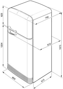 Холодильник Смег FAB50XS фото 3 Холодильник Smeg FAB50XS фото 3