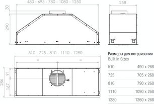 Встраиваемая вытяжка Pando GTI/510 NEGRO V.1050 ECO SEC PLUS фото 3
