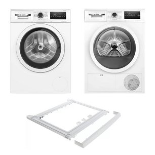 Bosch Serie 4 (стиральная машина WAN24200ME + сушильная машина WTN86201ME + монтажный элемент WTZ20410) фото