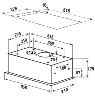 Встраиваемая вытяжка Куперсбуш DEL 5100.0 S фото 2 Встраиваемая вытяжка Kuppersbusch DEL 5100.0 S фото 2