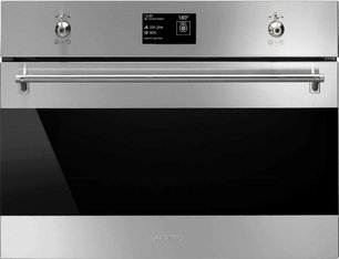 Компактный многофункциональный духовой шкаф Смег SF4390VCX фото Компактный многофункциональный духовой шкаф Smeg SF4390VCX фото