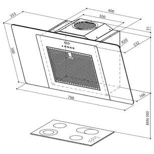 Вытяжка Фабер CITY EG5 W/X F80 фото 2 Вытяжка Faber CITY EG5 W/X F80 фото 2