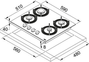 Варочная панель Франке FHMF 604 4G C OY фото 2 Варочная панель Franke FHMF 604 4G C OY фото 2