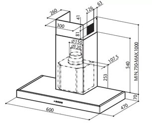 Вытяжка Фабер GLOVE AF X  A60 фото 2 Вытяжка Faber GLOVE AF X  A60 фото 2