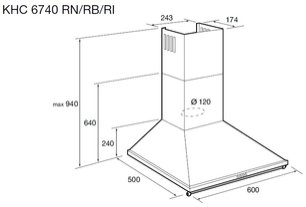 Вытяжка Кертинг KHC 6740 RB фото 2 Вытяжка Korting KHC 6740 RB фото 2
