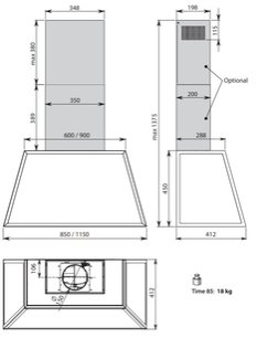 Вытяжка Фалмек TIME 85 pewter фото 3 Вытяжка Falmec TIME 85 pewter фото 3