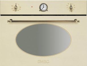 Компактный духовой шкаф с СВЧ Смег SF4800MCPO фото Компактный духовой шкаф с СВЧ Smeg SF4800MCPO фото