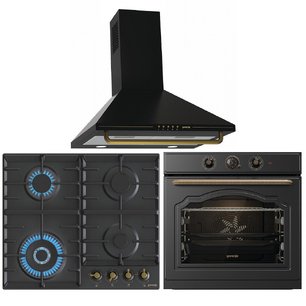 Gorenje (варочная панель GW642CLB + духовой шкаф BO6735CLB + вытяжка WHC63CLB) фото