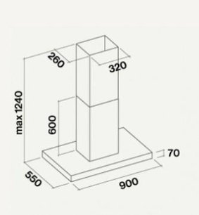 Вытяжка Фалмек Plane Isola Black 90 (800) фото 2 Вытяжка Falmec Plane Isola Black 90 (800) фото 2