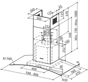 Вытяжка Фабер RAY X/V A60 фото 2 Вытяжка Faber RAY X/V A60 фото 2