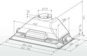 Встраиваемая вытяжка Фабер INCA SMART C GR A70 фото 2 Встраиваемая вытяжка Faber INCA SMART C GR A70 фото 2
