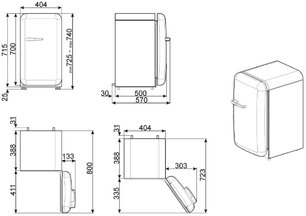 Мини-бар Смег FAB5LRD3 фото 2 Мини-бар Smeg FAB5LRD3 фото 2