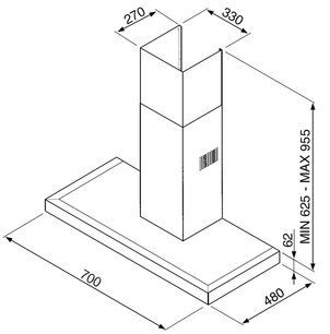 Вытяжка Смег KSE71X фото 3 Вытяжка Smeg KSE71X фото 3