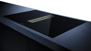 Индукционная варочная панель с вытяжкой Kuppersbusch KMI 8350.0 SR Gold фото 3