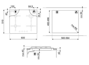 Варочная панель Смег PV164S2 фото 3 Варочная панель Smeg PV164S2 фото 3