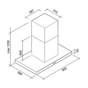 Вытяжка Falmec Lumina 90 Glass White wall (NRS) фото 2