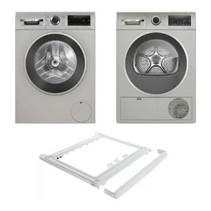 Bosch Serie 4 (стиральная машина WGA2440XME + сушильная машина WQG1420XME + монтажный элемент WTZ20410) фото Bosch Serie 4 (стиральная машина WGA2440XME + сушильная машина WQG1420XME + монтажный элемент WTZ20410) фото