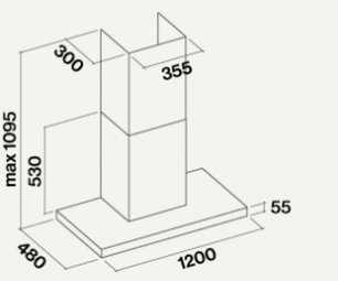 Вытяжка Фалмек Lumina 120 Steel wall (NRS) фото 4 Вытяжка Falmec Lumina 120 Steel wall (NRS) фото 4