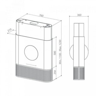 Настенная вытяжка Фабер Tekna Isola фото 2 Настенная вытяжка Faber Tekna Isola фото 2