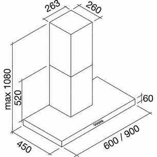 Вытяжка Фалмек Mercurio 60 ix (450) фото 2 Вытяжка Falmec Mercurio 60 ix (450) фото 2