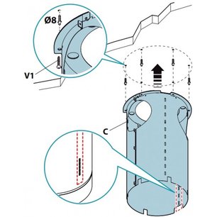 Вытяжка Фалмек POLAR ISOLA X фото 3 Вытяжка Falmec POLAR ISOLA X фото 3