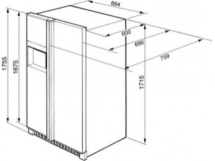 Холодильник Смег SS55PTE3 фото 4 Холодильник Smeg SS55PTE3 фото 4