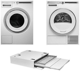 Asko Logic 9 (стиральная машина W4086C.W/3 + сушильная машина T408HD.W + выдвижная полка с корзиной HDB1153W) фото
