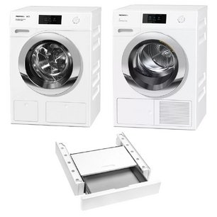 Miele ChromeEdition (стиральная машина WCR870WPS + сушильная машина TCR790WP + монтажный элемент WTV511) фото
