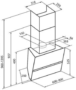 Вытяжка Кертинг KHC 69080 GN фото 3 Вытяжка Korting KHC 69080 GN фото 3