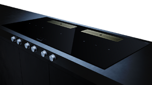 Индукционная варочная поверхность с вытяжкой Kuppersbusch KMI 12850.0 SR-E Gold фото 3