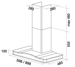 Вытяжка Фалмек Lilium 90 (600) S red фото 3 Вытяжка Falmec Lilium 90 (600) S red фото 3
