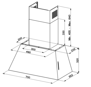 Вытяжка Фабер CHLOE EV8P CI A70 фото 3 Вытяжка Faber CHLOE EV8P CI A70 фото 3