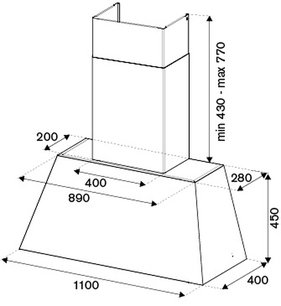 Вытяжка настенная Бертаззони KR110HER1NEDC фото 3 Вытяжка настенная Bertazzoni KR110HER1NEDC фото 3