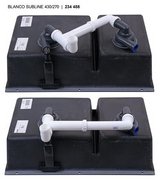 Мойка Бланко SUBLINE 430/270-U с отводной арматурой InFino® черный фото 3 Мойка Blanco SUBLINE 430/270-U с отводной арматурой InFino® черный фото 3