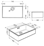 Мойка Smeg VSTQ72-2 фото 3