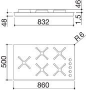 Газовая варочная панель Barazza 1PSPF95 фото 4