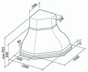 Вытяжка Falmec Iris Tulip ANG (600) S вишня Вытяжка Falmec Iris Tulip ANG (600) S вишня