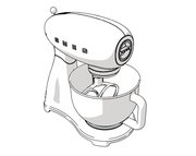 Планетарный миксер Смег SMF02WHEU фото 3 Планетарный миксер Smeg SMF02WHEU фото 3