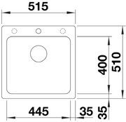 Мойка BLANCO NAYA 5 Silgranit антрацит фото 2 Мойка BLANCO NAYA 5 Silgranit антрацит фото 2