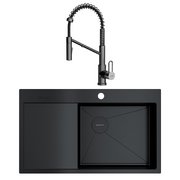 Omoikiri (мойка AKISAME 86 SIDE GB-R + смеситель MIKAWA 2 PLUS-SB GB)