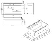 Мойка Смег VQMX79 фото 3 Мойка Smeg VQMX79 фото 3