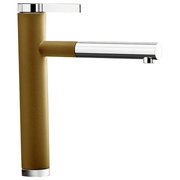 Смеситель Бланко Linee-S Silgranit шампань фото Смеситель Blanco Linee-S Silgranit шампань фото