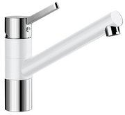 Смеситель Бланко Tivo chrome/Silgranit белый фото Смеситель Blanco Tivo chrome/Silgranit белый фото