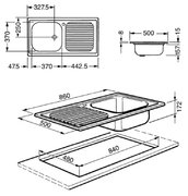 Мойка Смег LX861S-2 фото 2 Мойка Smeg LX861S-2 фото 2