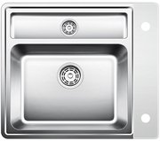Мойка Blanco Statura 6-IF Crystal белое стекло нержавеющая сталь фото
