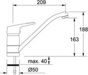 Смеситель Франке 750 хром фото 3 Смеситель Franke 750 хром фото 3