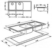 Мойка Смег LM116S фото 2 Мойка Smeg LM116S фото 2