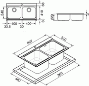 Мойка Smeg LI92N фото 3